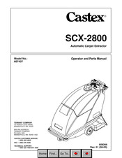 Castex 607437 Operator And Parts Manual