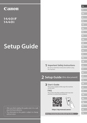 Canon 1440iF Setup Manual