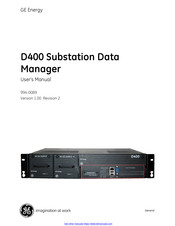 GE D400 Substation Data Manager User Manual