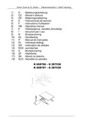 Simon, Evers & Co G 287538 Operating Manual