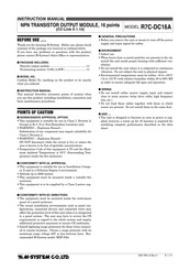 M-system R7C-DC16A Instruction Manual