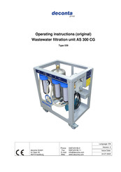 deconta AS 300 CG Operating Instructions Manual