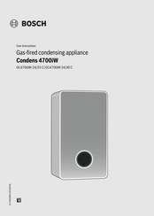 Bosch GC4700iW 24/30 C User Instructions