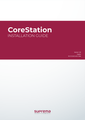 suprema CoreStation Installation Manual