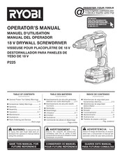 Ryobi P225 Operator's Manual