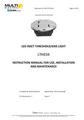 OCEM MULTI ELECTRIC LTHE04 Instruction Manual For Use, Installation And Maintenance