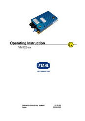 Stahl VM125-ex Operating	 Instruction