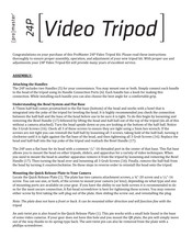 Promaster Video Tripod 24P Manual