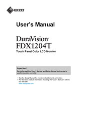 Eizo DuraVision FDX1204T User Manual