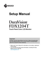 Eizo DuraVision FDX1204T Setup Manual