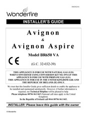 Wonderfire avignon aspire BR650 VA Installer's Manual