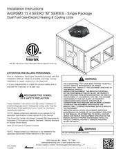Amana A/GPDM3 Series Installation Instructions Manual