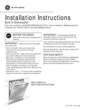 GE GSD3301K00BB Installation Instructions Manual
