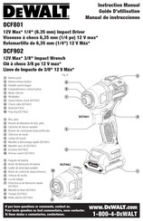 DeWalt DCF801B Instruction Manual
