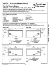 American Standard A8003L-LHO Installation Instructions Manual