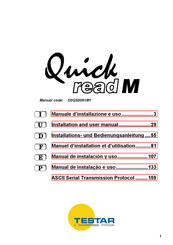 marposs TESTAR Quick read M Installation And User Manual
