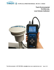 Tisch Environmental TE-PRO-CAL Manual