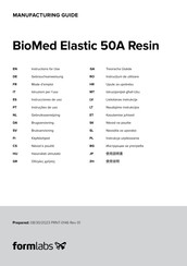 formlabs BioMed Elastic 50A Resin Instructions For Use Manual