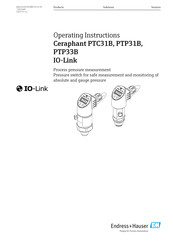 Endress+Hauser IO-Link Ceraphant PTC31B Operating Instructions Manual