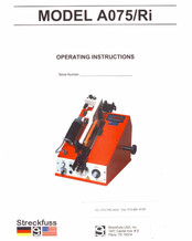 Streckfuss A075/Ri Operating Instructions Manual