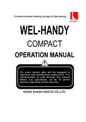 Koike Sanso Kogyo WEL-HANDY COMPACT Operation Manual