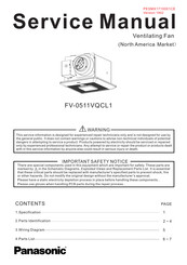Panasonic FV-0511VQCL1 Service Manual