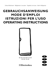 Electrolux IK 245 Operating Instructions Manual
