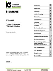 Siemens SITRANS F FC410 Operating Instructions Manual