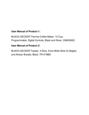 Black and Decker Appliances CM2046S, CM2046 User guide