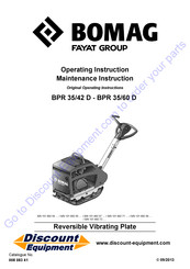 Fayat BOMAG BPR 35/60 D Operating Instructions Manual