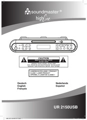 SOUNDMASTER HighLine UR 2150USB Manual