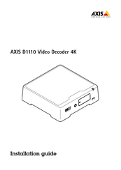 Axis D1110 Installation Manual
