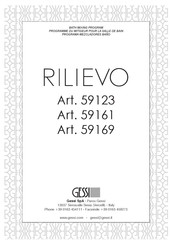 Gessi RILIEVO 59169 Manual