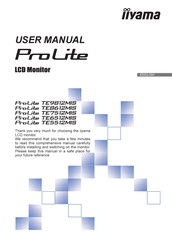 Iiyama PL9812U User Manual