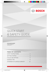 Bosch Ascenta SHE3AR72UC/26 Quick Start And Safety Manual