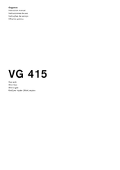 Gaggenau VG 415 Instruction Manual