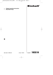 EINHELL RG-DP 1035 N Original Operating Instructions