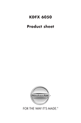 KitchenAid KDFX 6050 Product Sheet