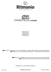 Ritmonio PR56CB2E1 Assembly, Use And Maintenance Instructions