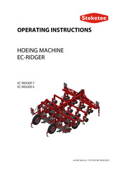 Steketee EC-RIDGER 7 Operating Instructions Manual