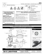 B-K lighting HP2 SERIES Instructions Manual