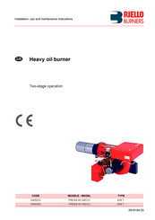 Riello Burners 3435023 Installation, Use And Maintenance Instructions