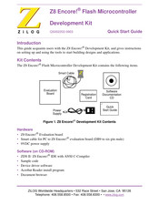 Zilog Z8 Encore! Quick Start Manual