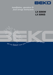 Beko LX 5095S Assembly, Installation And Operation Instructions