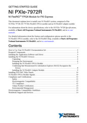 National Instruments NI PXIe-7972R Getting Started Manual