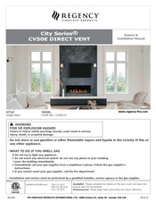 Regency City CV50E DIRECT VENT Owners & Installation Manual