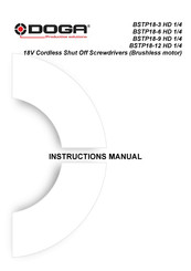 DOGA BSTP18-6 HD 1/4 Instruction Manual
