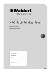 Waldorf FN8130GHPO Installation And Operation Manual