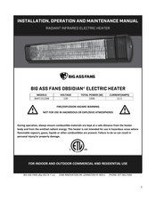 BIG ASS FANS OBSIDIAN BAFC15120B Installation, Operation And Maintenance Manual