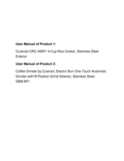 Cuisinart CRC-400P1 Instruction/Recipe Booklet